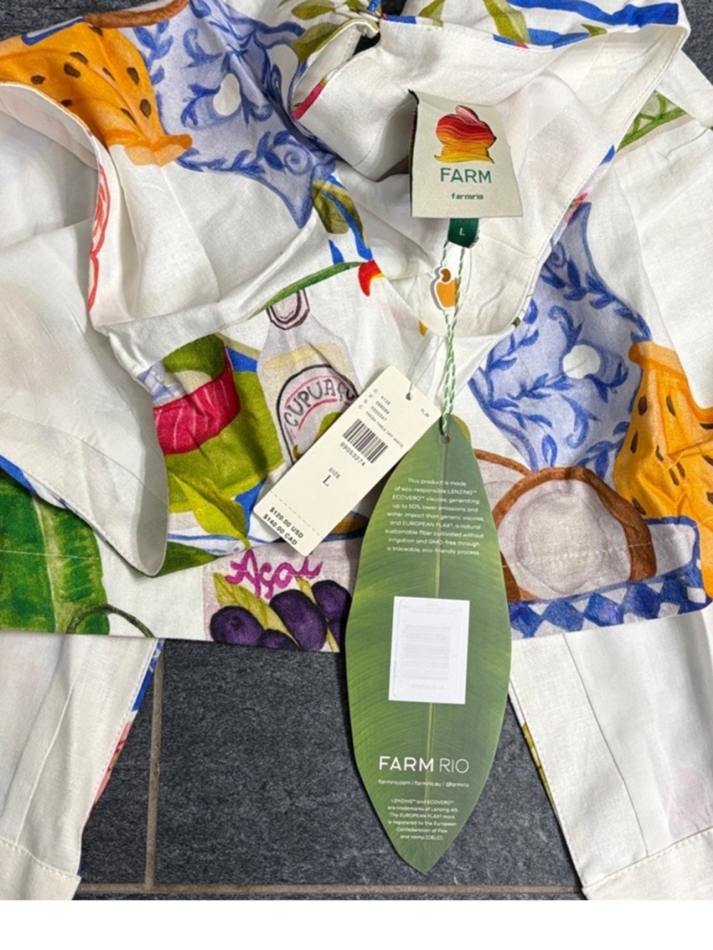 NWT farmrio farm fresh linen top - Picture 5 of 9